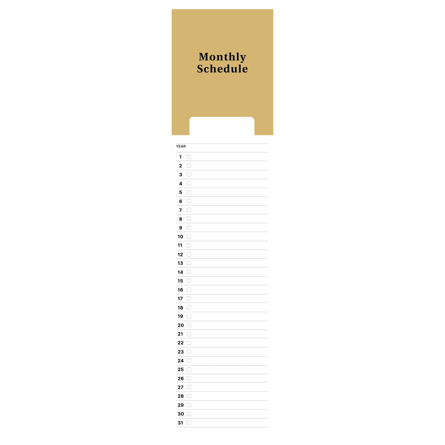 Bookmark Style Planner (Pack of 24)