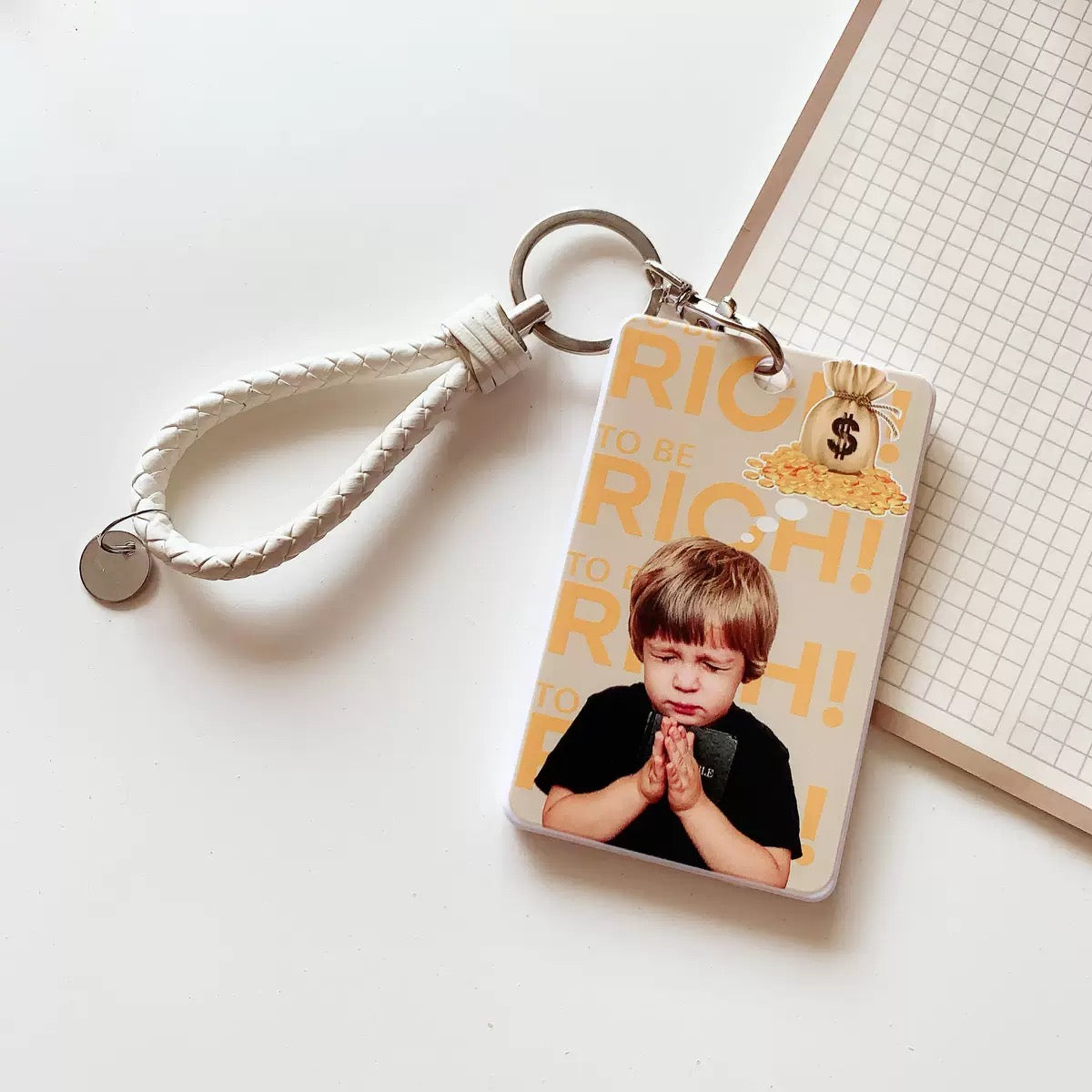 Cute ID/Credit Card Holder With Key Clip