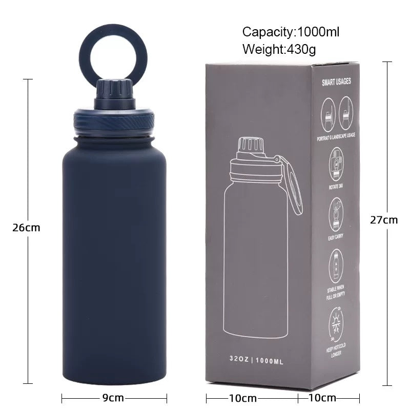 Insulated Stainless Steel Flask with Magsafe Compatible Phone Holder