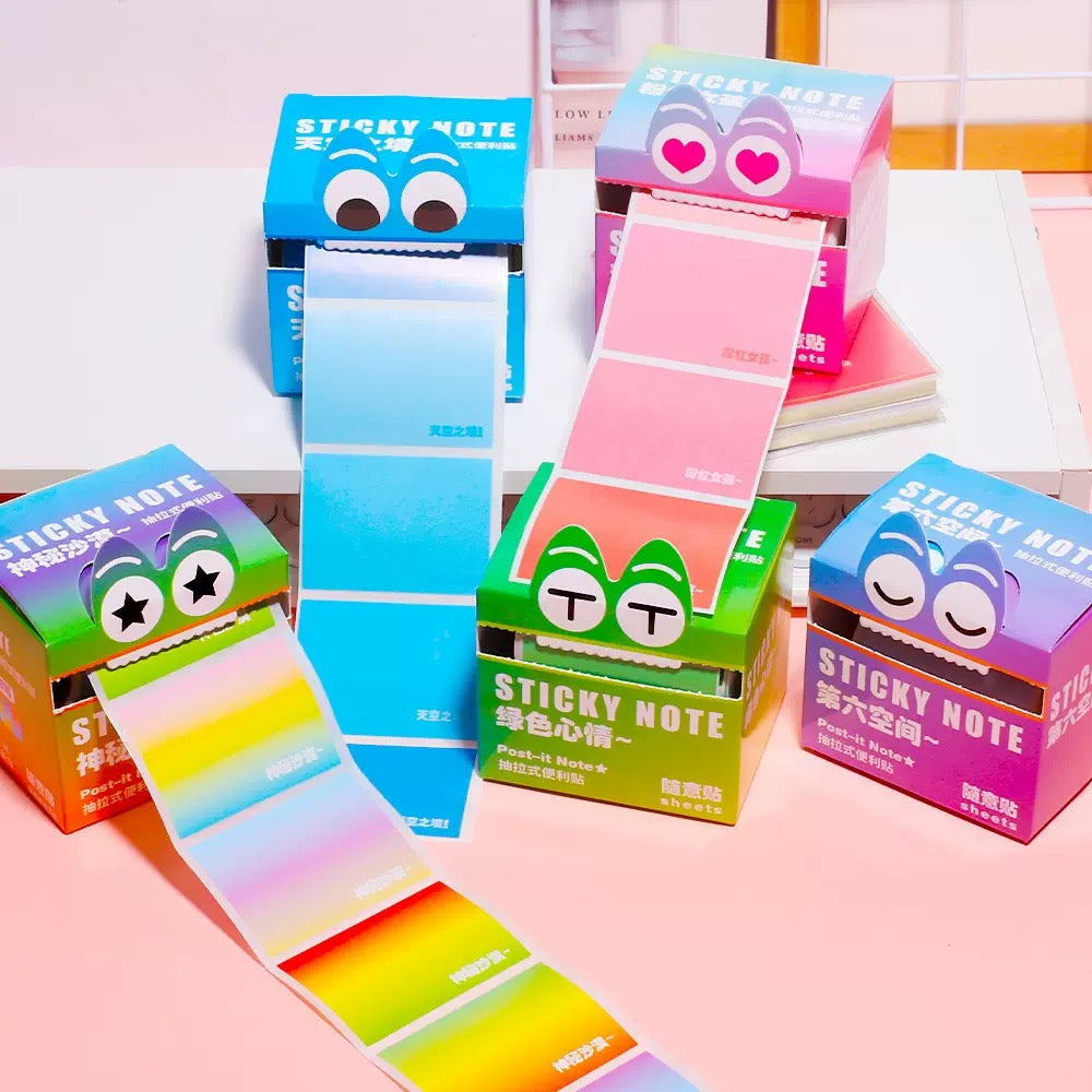 Transparent Pull Out 105 Sticky Notes sheets box transparent