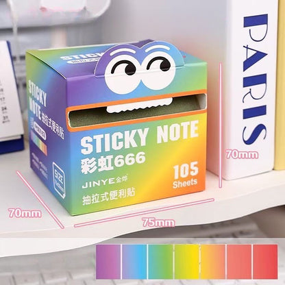 Transparent Pull Out 105 Sticky Notes sheets box transparent