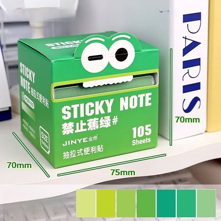 Transparent Pull Out 105 Sticky Notes sheets box transparent