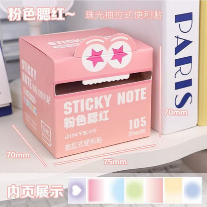 Transparent Pull Out 105 Sticky Notes sheets box transparent