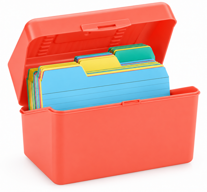Index Card Storage Box with Index cards  Index Card Holder Notecard Box 1 Set 50 Index Cards Included