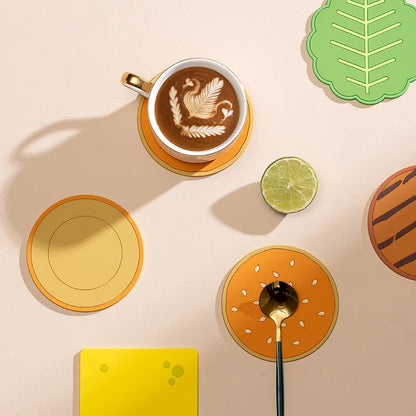 8pc Hamburger Insulating Flexible Coaster