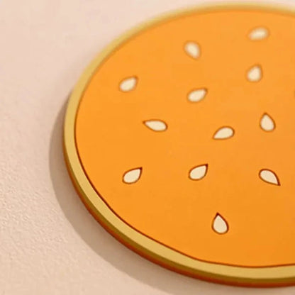 8pc Hamburger Insulating Flexible Coaster