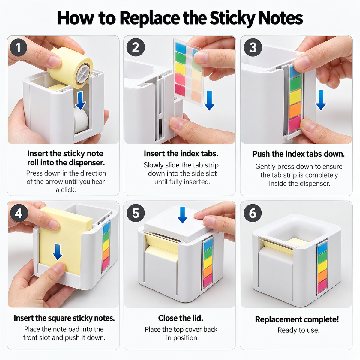 DeskMate™ 5-in-1 Sticky Note Dispenser – Your All-in-One Desk Essential
