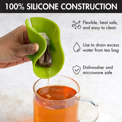 No-Drip Tea Buddy™, Reusable Silicone Tea Bag Holder (Set of 2)