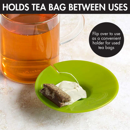 No-Drip Tea Buddy™, Reusable Silicone Tea Bag Holder (Set of 2)