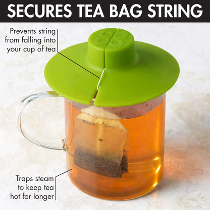 No-Drip Tea Buddy™, Reusable Silicone Tea Bag Holder (Set of 2)