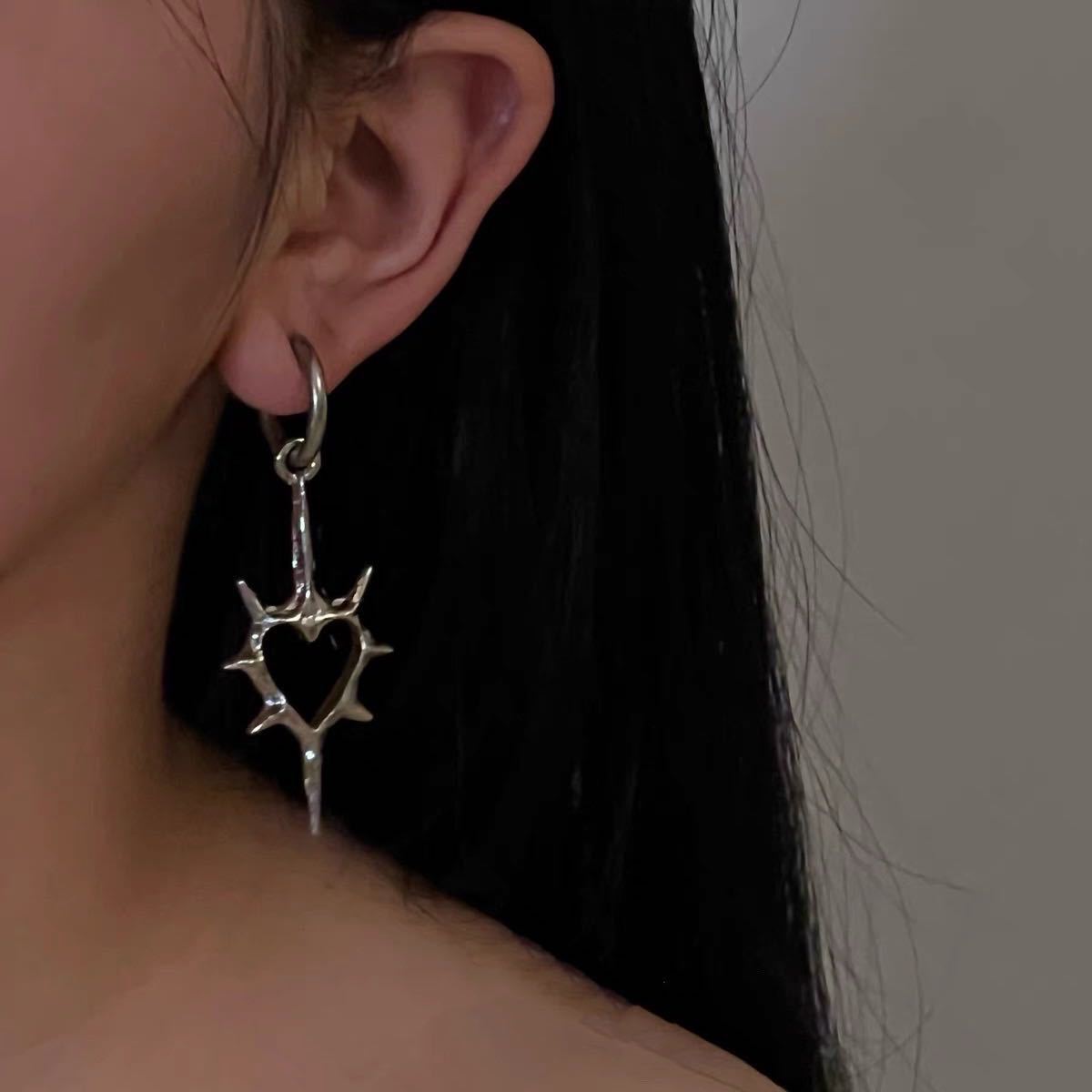 Spiked Heart Earrings