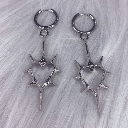 Spiked Heart Earrings