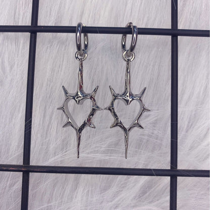Spiked Heart Earrings