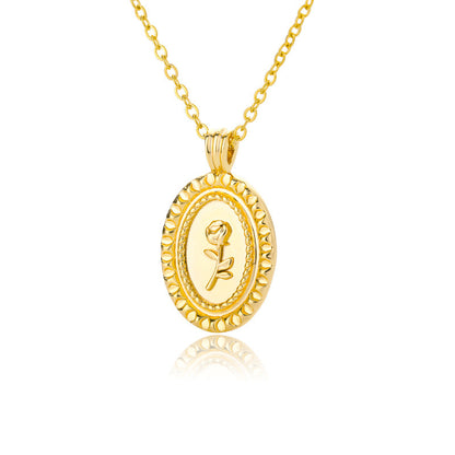 Victorian Rose Pendant Necklace