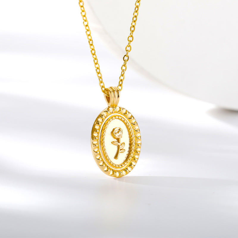 Victorian Rose Pendant Necklace