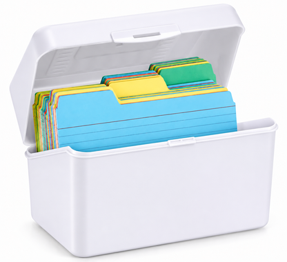 Index Card Storage Box with Index cards  Index Card Holder Notecard Box 1 Set 50 Index Cards Included