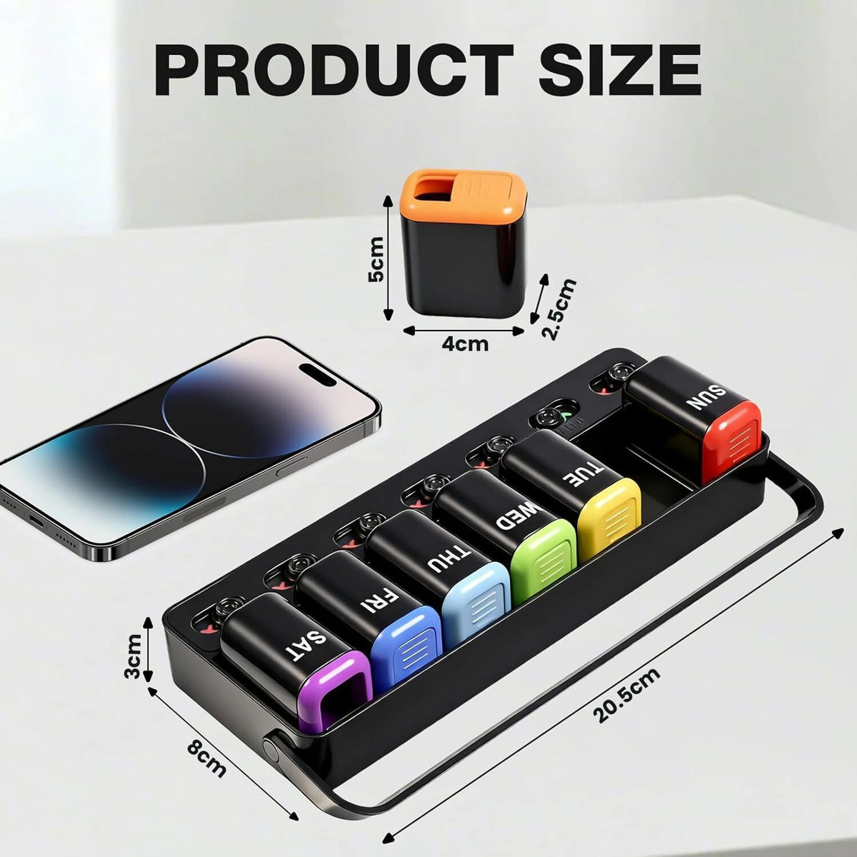 7-Day Detachable Daily Pill Organiser with Checkbox