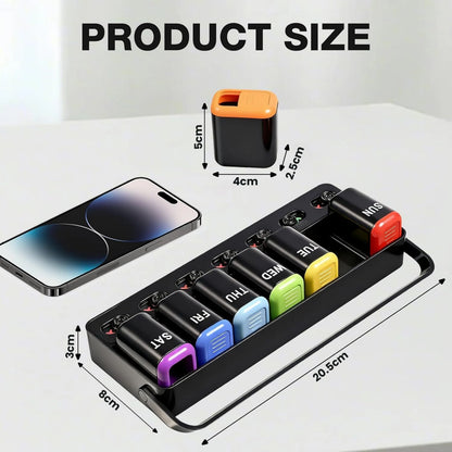 7-Day Detachable Daily Pill Organiser with Checkbox
