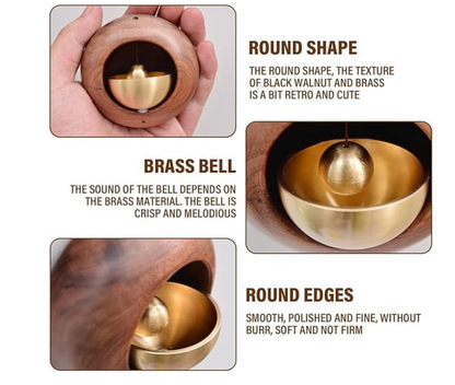 Japanese Round Wooden Doorbell
