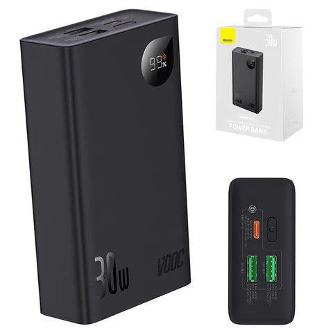 BASEUS Power Bank ADAMAN 2 30W 20000 mAh VOOC EDITION Fast Charging Power bank with USB to Type C 0.3M Cable
