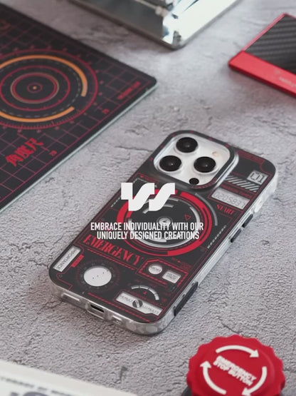 WAKCAS Emergency Switch Magnetic iPhone Magsafe Case (with optional pop socket)