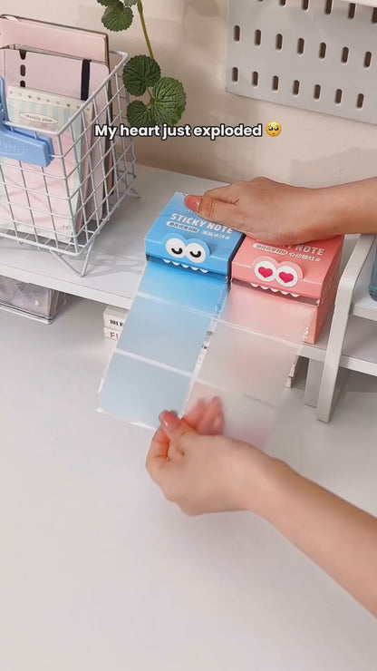 Transparent Pull Out 105 Sticky Notes sheets box transparent