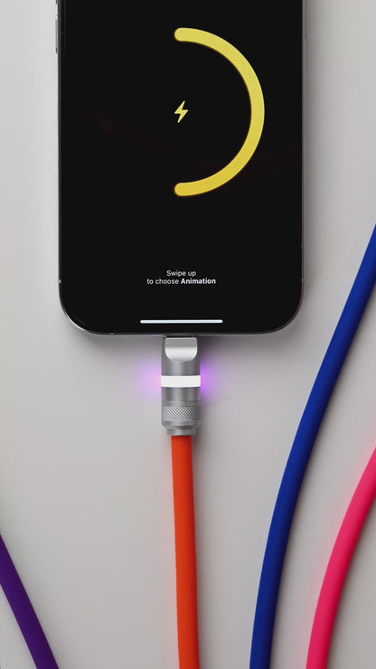Silicone LED Neon Ambient Soft Glow Charging cables for Mobile Devices (Universal Type C)