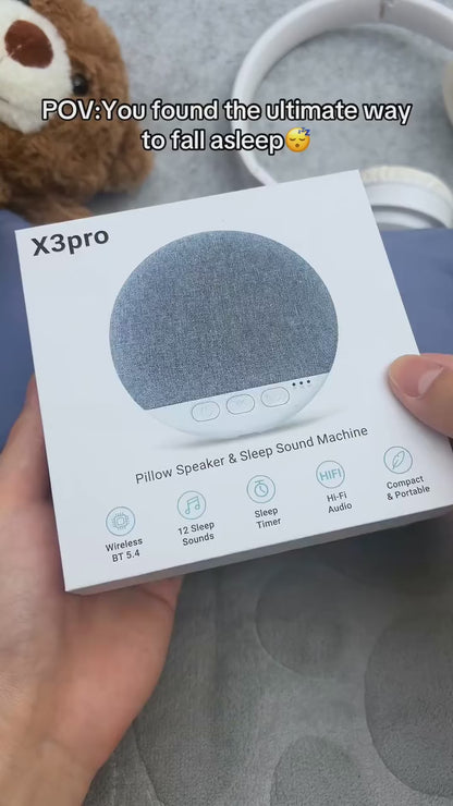 Under Pillow Speaker Ultra-Thin Wireless Bluetooth Pillow Speaker with timer, Acoustic fabric mesh, Light as feather,