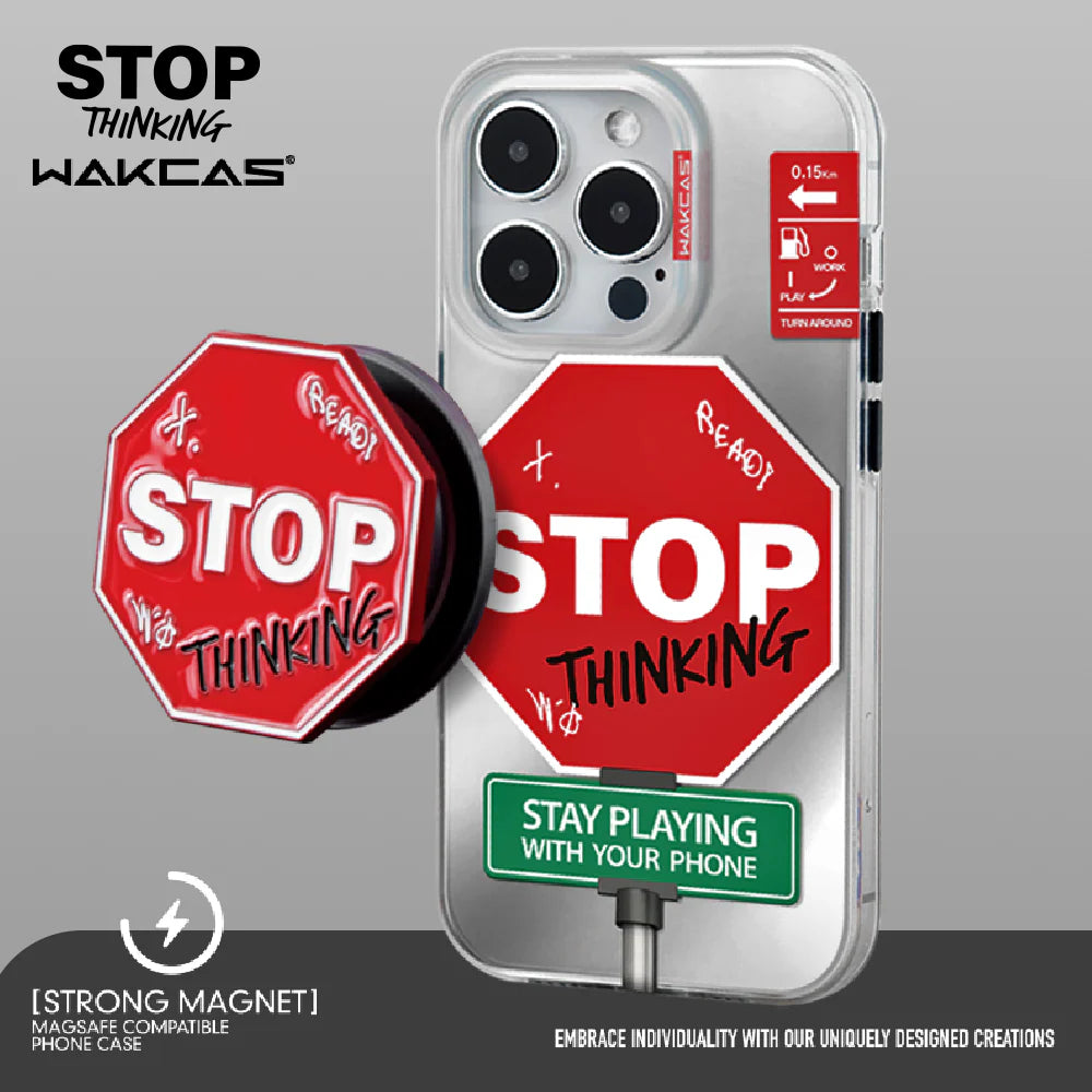 WAKCAS STOP Sign Magnetic iPhone Magsafe Case