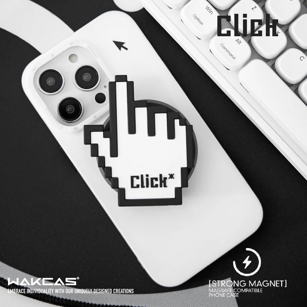 WAKCAS Pixel Click Magnetic iPhone Magsafe Case (with optional pop socket)