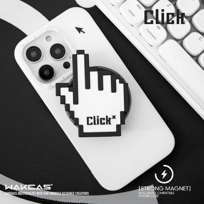 WAKCAS Pixel Click Magnetic iPhone Magsafe Case (with optional pop socket)