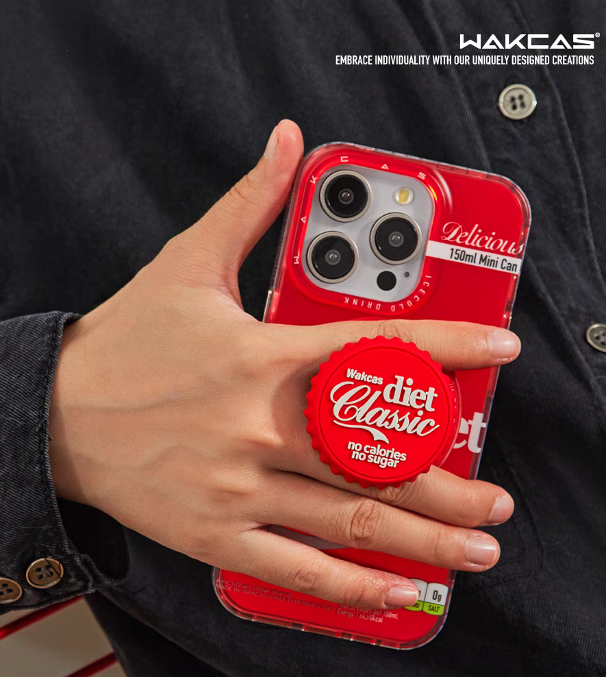 WAKCAS Classic Diet Red Beverage Magnetic iPhone Magsafe Case (with optional pop socket)